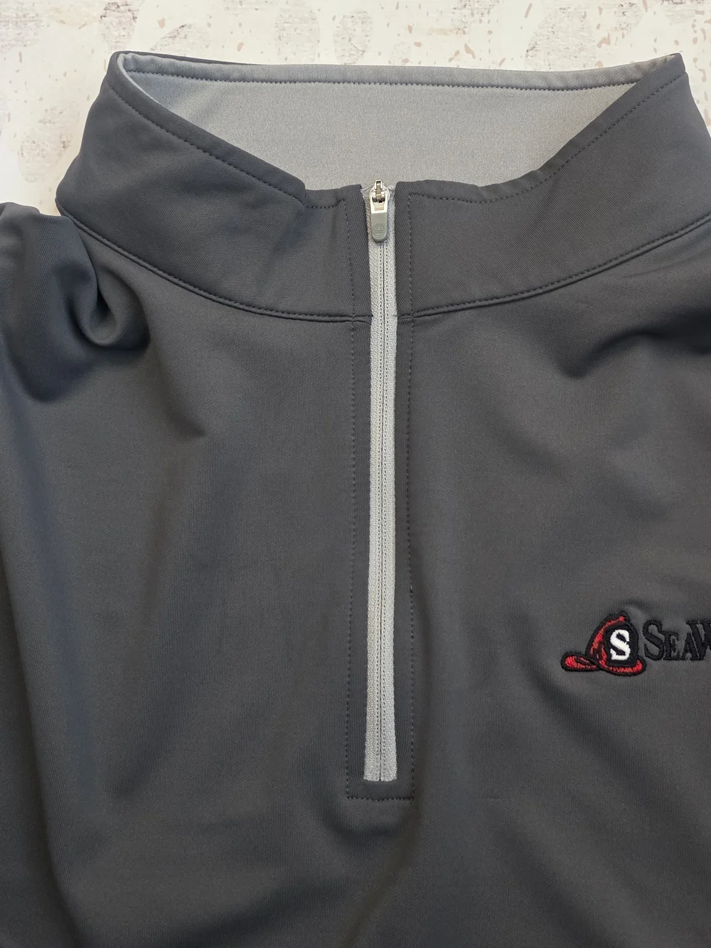 Peter Millar Gray Quarter-Zip Pullover
